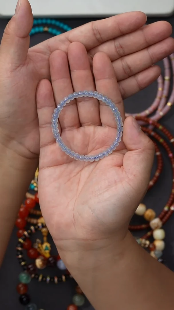 未镶嵌手串海蓝宝石❣**豹海蓝宝手串