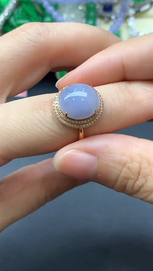 18K金镶嵌戒指翡翠396-中国好珍宝