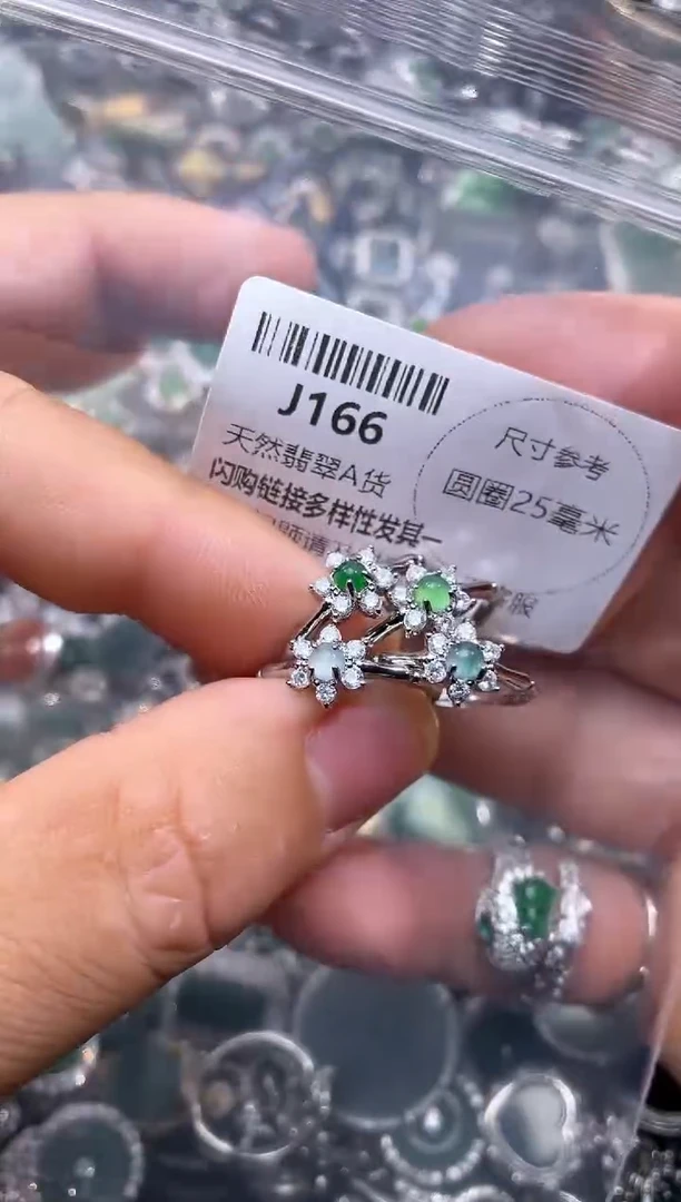 【闪购商品】翡翠颈饰未镶嵌J166戒指 多样性发其二