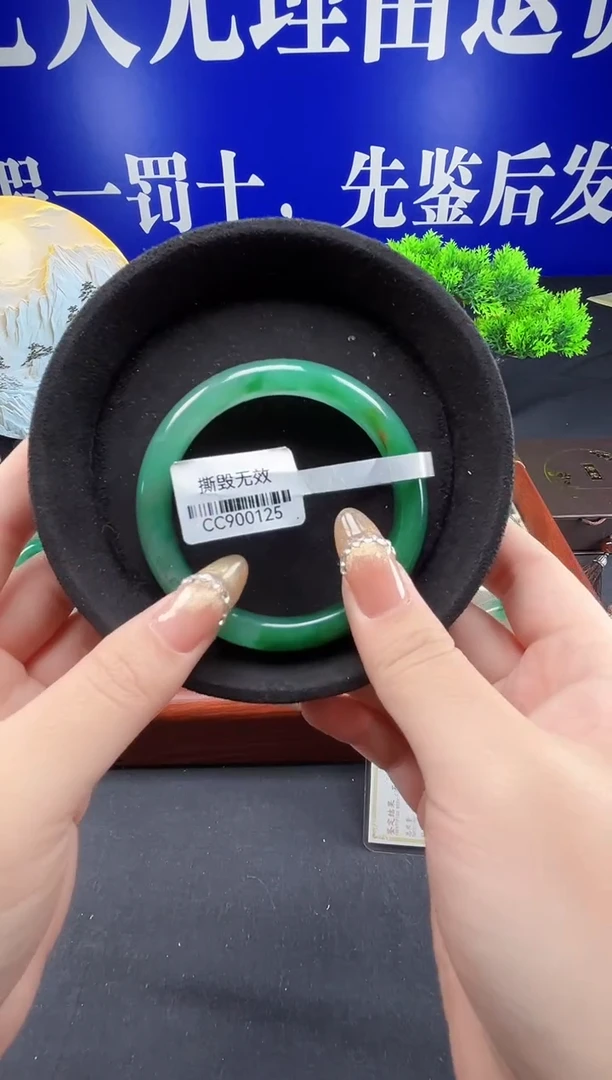 未镶嵌手镯石英质玉（非洲翠）圈口58