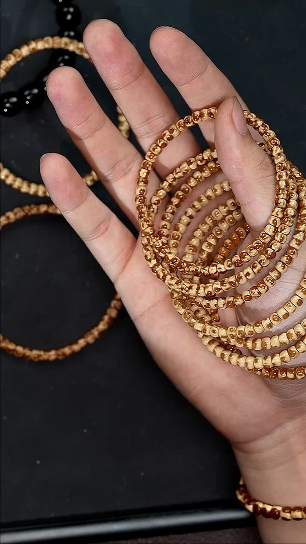 手串紫金鼠3253三花实心纯肉小肉包