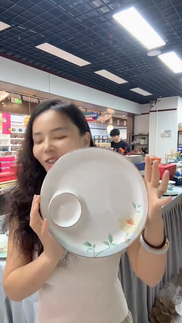 瓷片一个高端系列的饺子盘