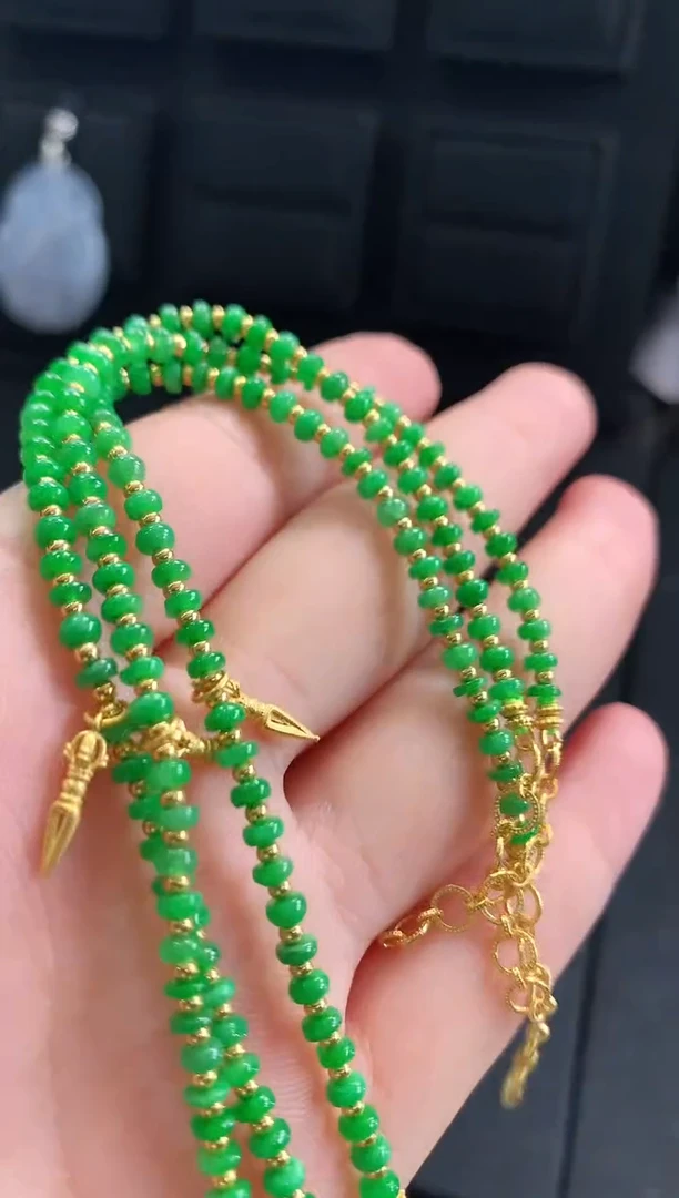 【闪购商品】翡翠手链18K金镶嵌手链 多样性发货 发一条