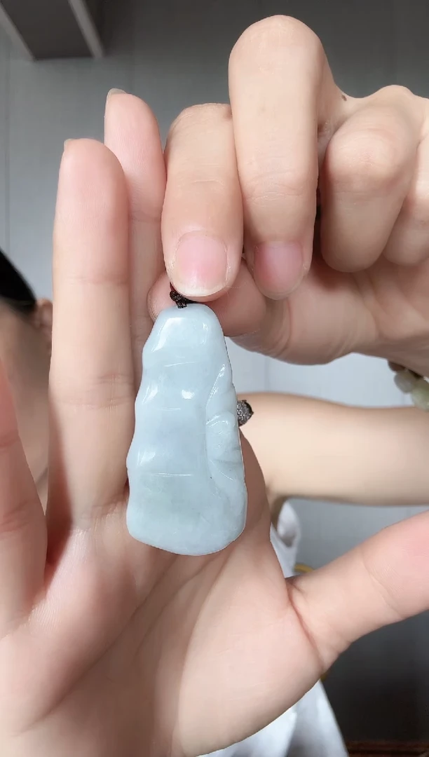 翡翠未镶嵌颈饰翡翠A货节节高升47-22.5-8MM