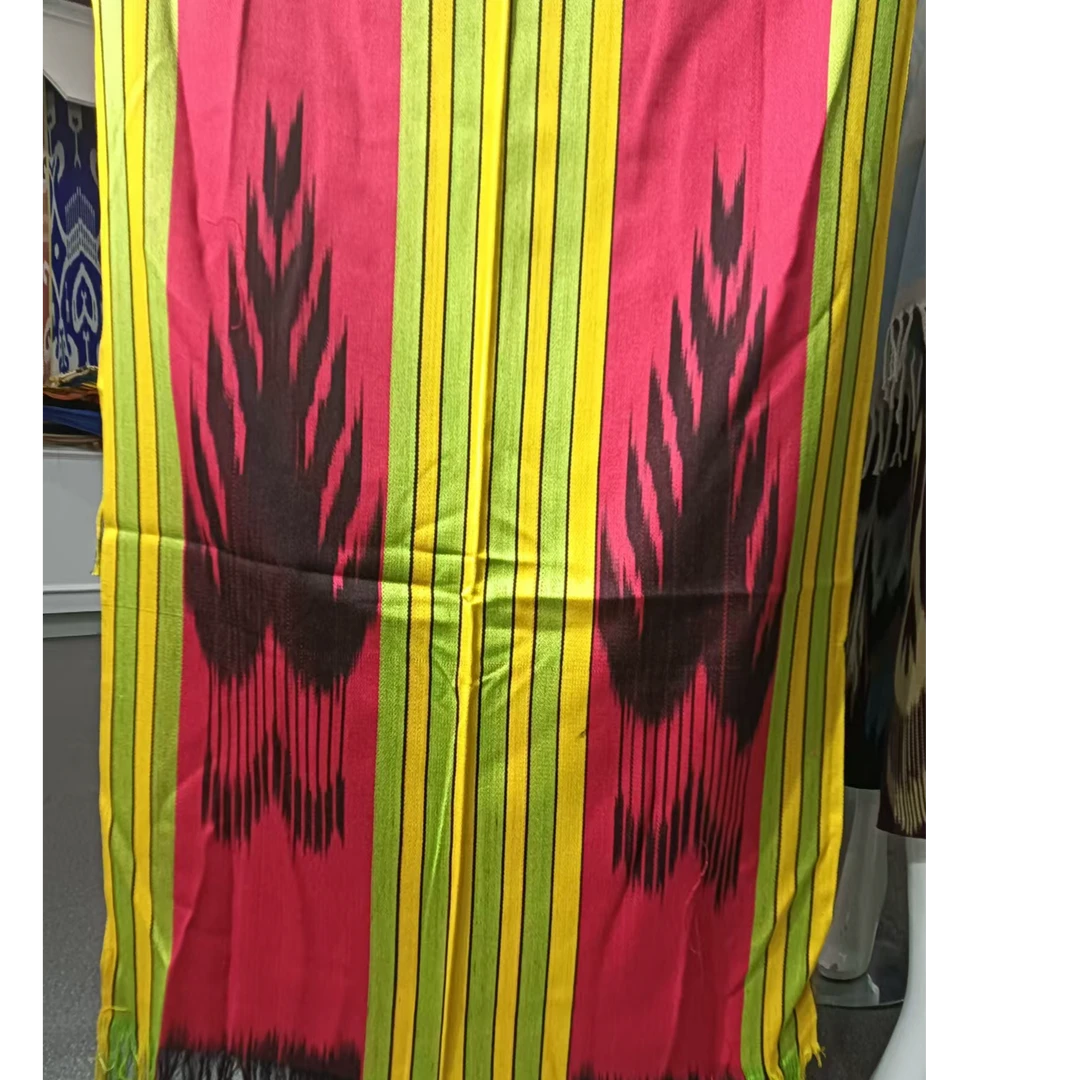 单独发货】巴郎赞新款时尚百搭气质艾德莱斯扎染显瘦棉花围巾