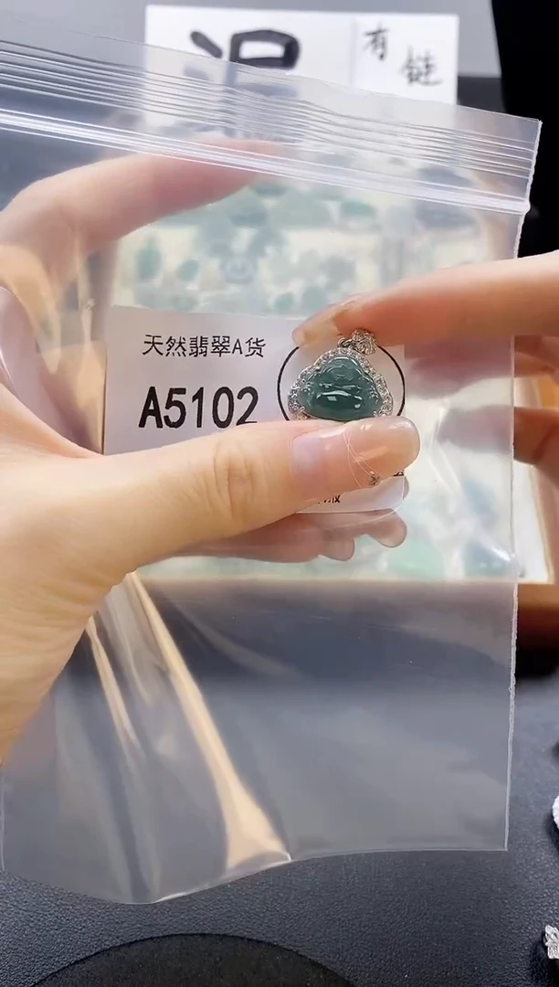 翡翠未镶嵌吊坠(赠链)天然翡翠A货