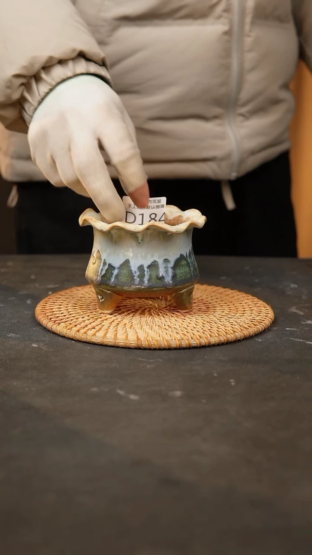 【闪购商品】瓷片184泥泥手工花盆