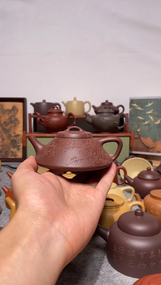 茶壶紫砂台西底板紫泥合瓢165cc