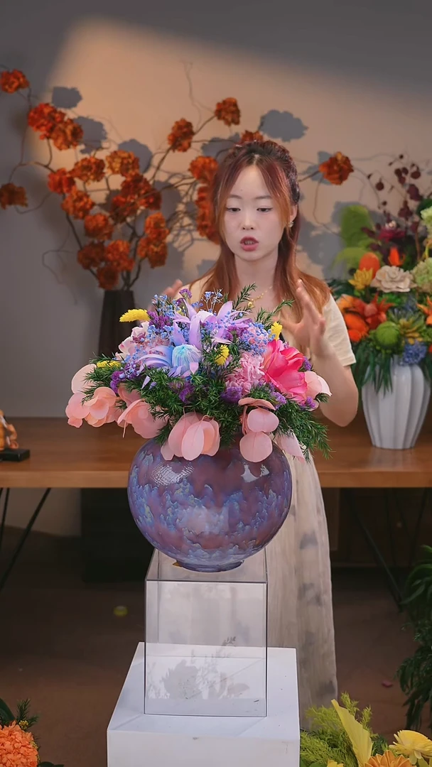 图片款式：单花束+花瓶