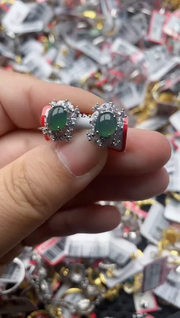 【闪购商品】翡翠戒指银S925镶嵌33333---6