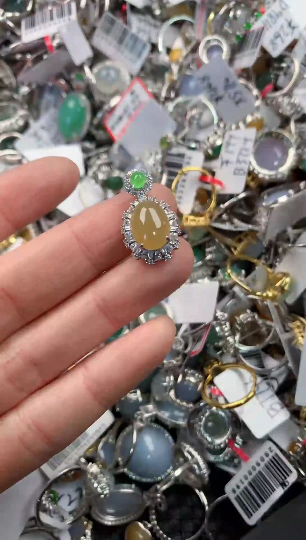 银S925镶嵌戒指翡翠9999-----5