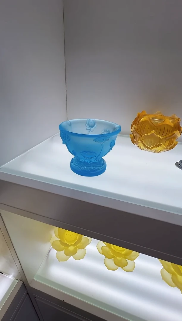 琉璃手工艺品?***?古法琉璃供碗摆件