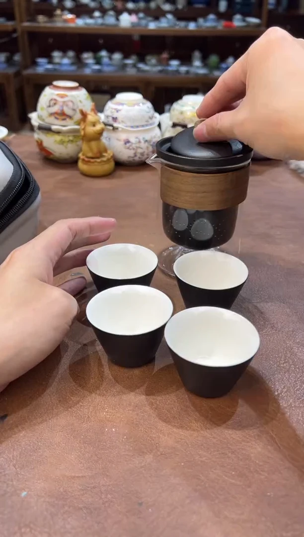 真的很便宜会开片的旅行茶具