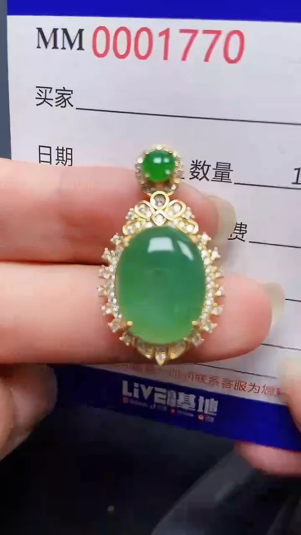 颈饰银S925镶嵌翡翠1770