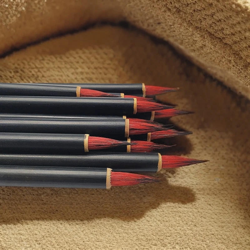 直销 小红毛蝇头小楷毛笔 抄经写卷狼毫国画山水勾线白描线笔
