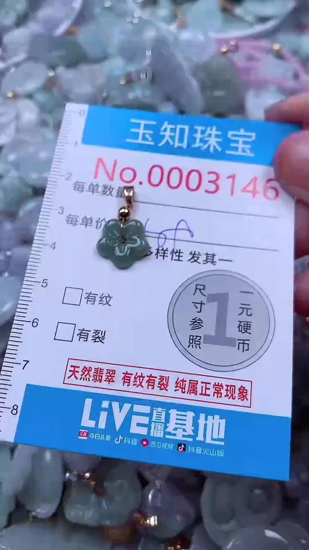 吊坠(不含链)未镶嵌翡翠3146