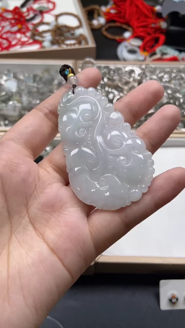 颈饰未镶嵌翡翠天然翡翠a货81