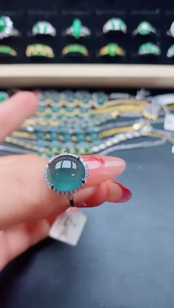 【闪购商品】翡翠戒指银S925镶嵌321321