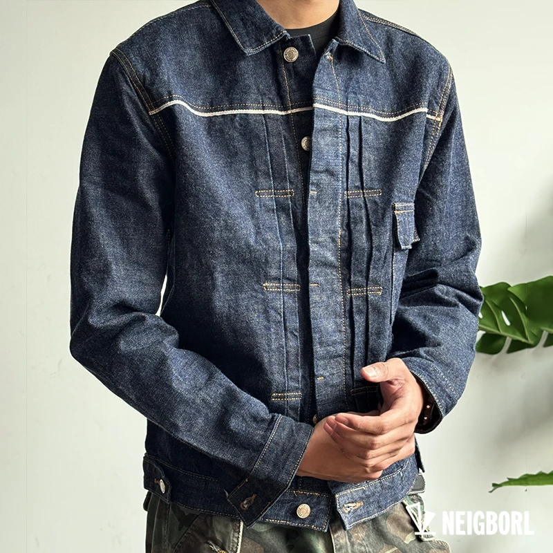 【红边】NEIGBORL钊叔制美式潮流设计感宽松百搭休闲牛仔外套