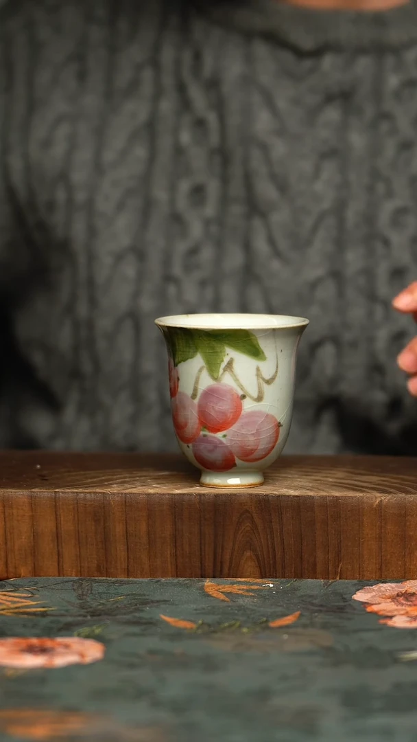 杯釉下彩手工手绘同款陶器