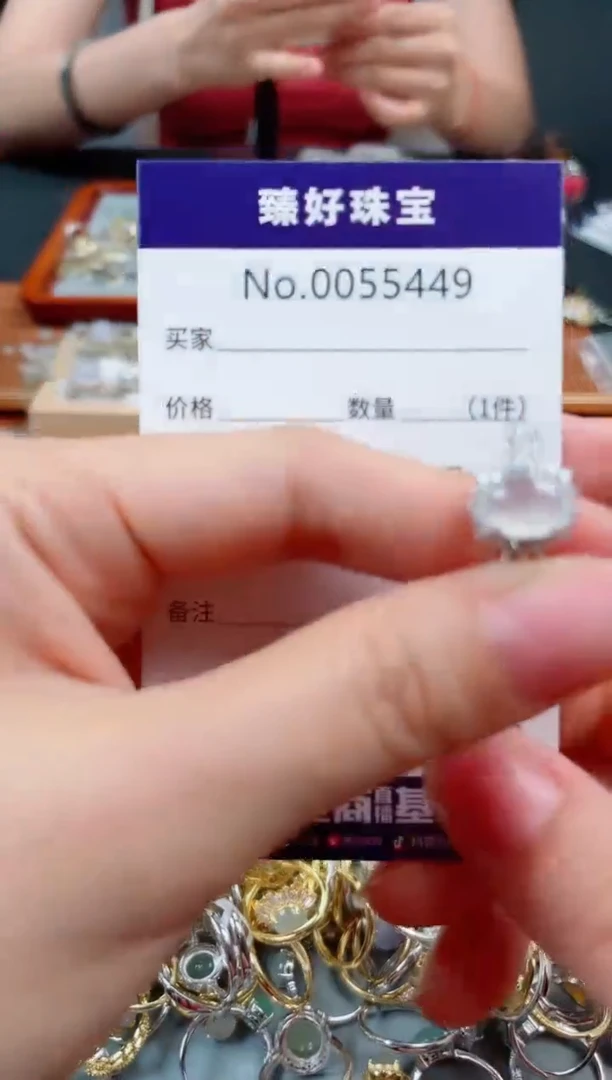 翡翠戒指银S925镶嵌·