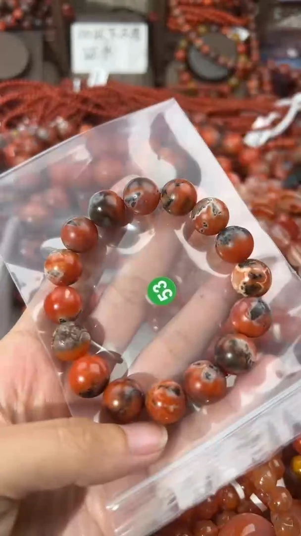 南红玛瑙手串未镶嵌13+
