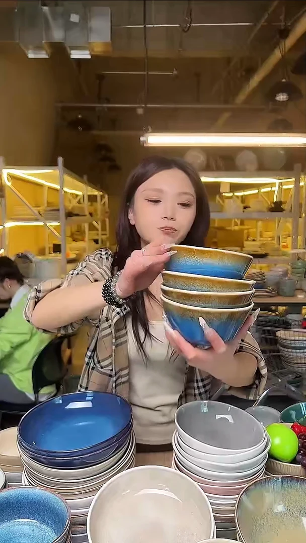 瓷133外贸尾货窑变釉下彩默认微瑕