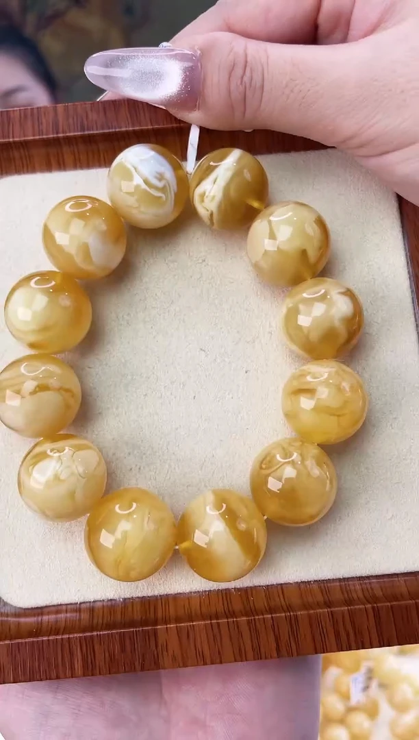 未镶嵌蜜蜡裸石手串