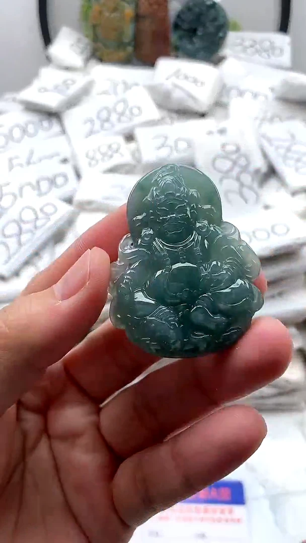 【闪购商品】翡翠颈饰未镶嵌黄财神【品质一般介意慎拍】