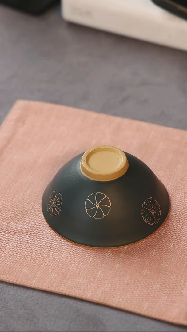 紫砂杯皮球花斗笠杯绿福利品