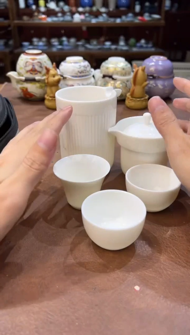 真的很便宜超好看会开片的旅行茶具