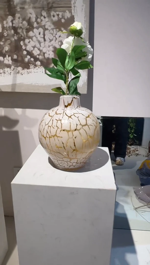 【闪购商品】琉璃冰裂纹花瓶