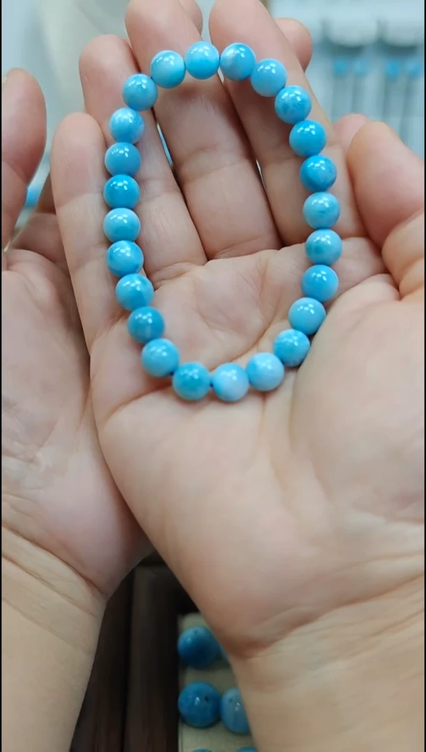 未镶嵌针钠钙石（海纹石）手链D****v多样性发一