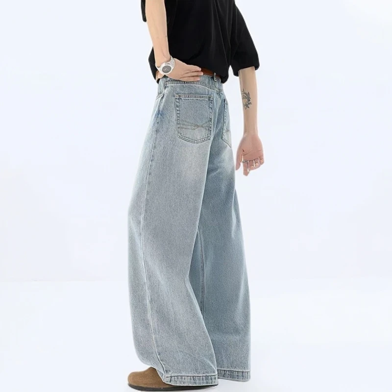 裤子男款夏季薄款爆款2025新款高级感男士夏季薄款九分直筒牛仔裤