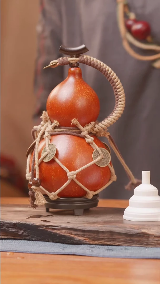 1244号链接精品大漆葫芦现货现发[一物一拍]（600ml）