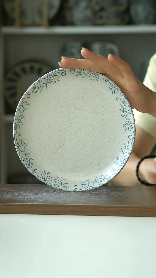 Hitable冰湖蓝早餐盘18.5cm@4-2@