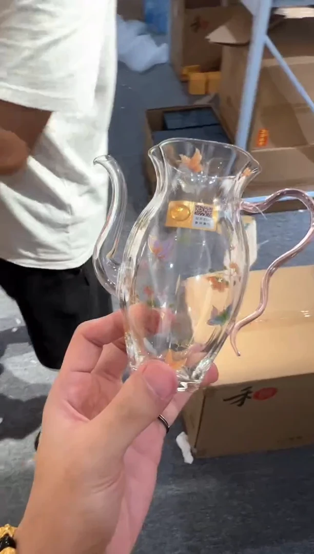 禾器蝶恋花  花容壶   浅粉色