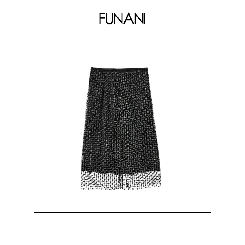 【FUNANI】 轻奢法式时尚重工高级定制原创设计 半身裙 X2511107