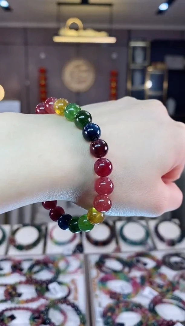 【闪购商品】碧玺单圈手串8mm+未镶嵌一物一证dan