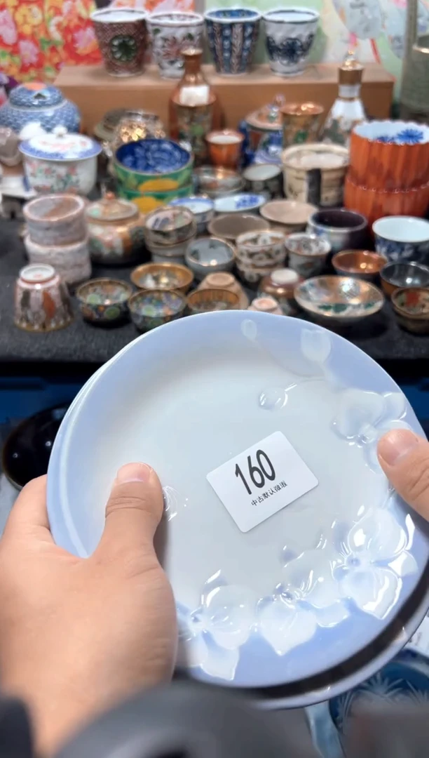 瓷片小*孩夏目海外回流瓷器中古品。