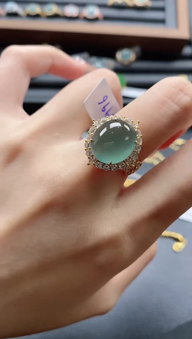 【闪购商品】翡翠戒指银S925镶嵌51151