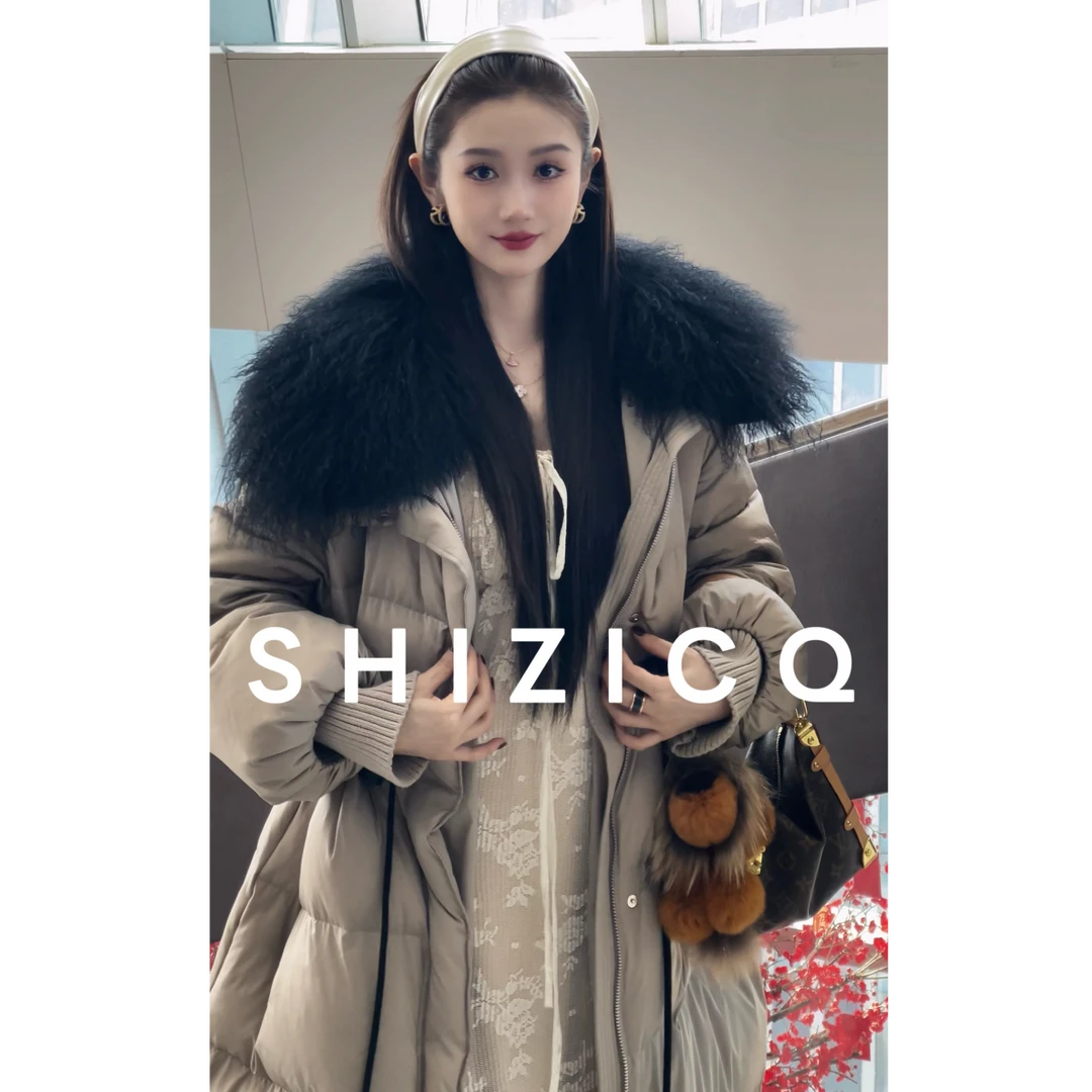 SHIZICQ【戛纳之夜】2025冬款小香风收腰显瘦羽绒服女95鸭绒羽绒服