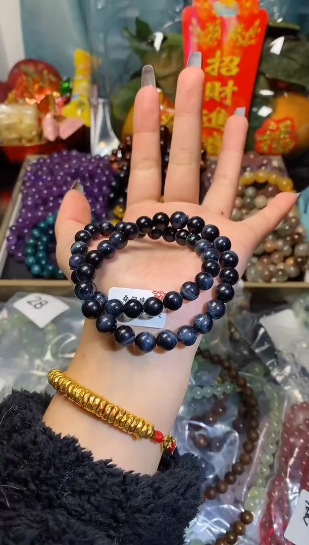 【闪购商品】水晶手串未镶嵌蓝虎眼034