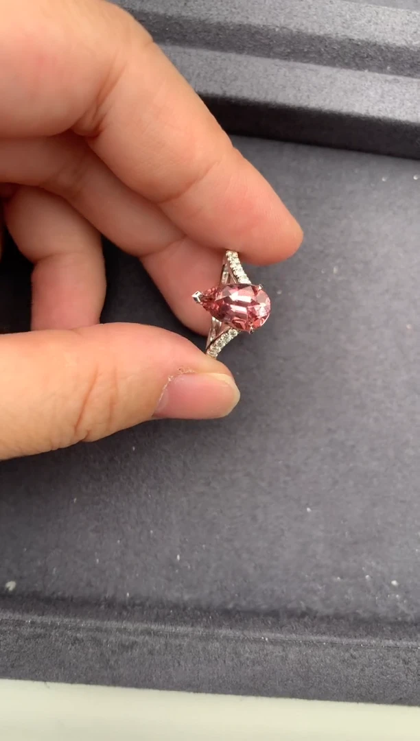 未镶嵌珠宝半成品碧玺2.1ct粉碧玺  GH 定制