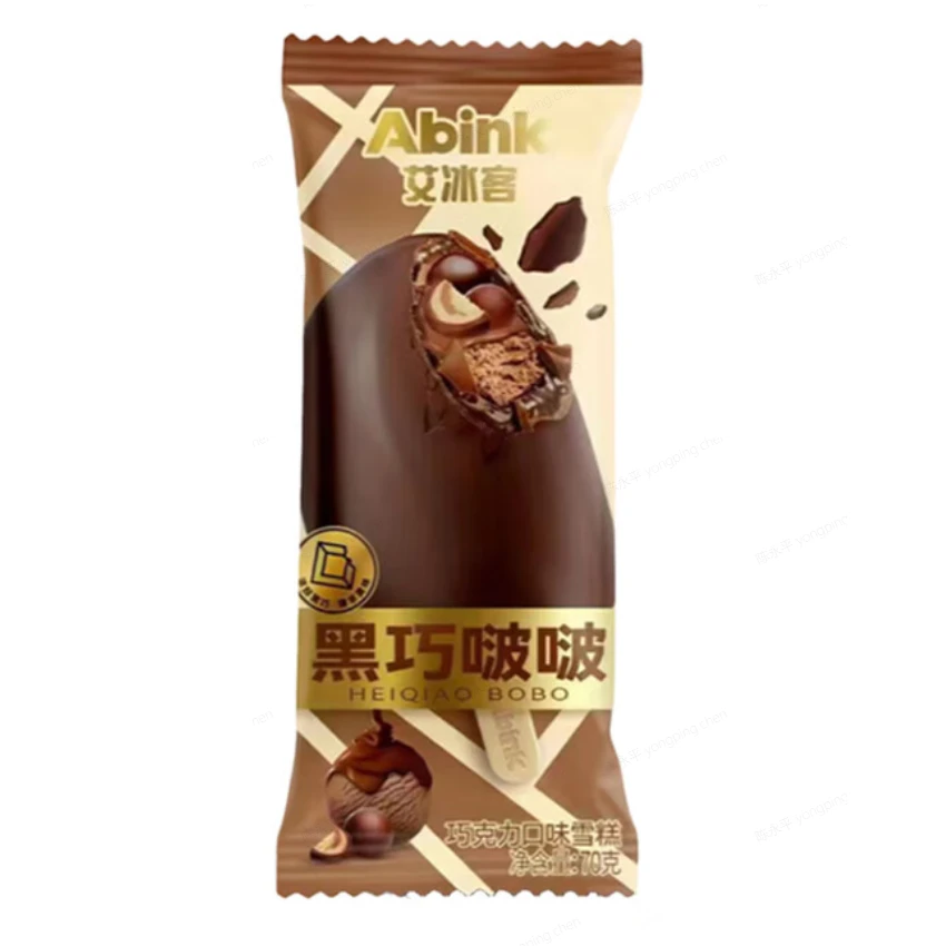 艾冰客黑巧啵啵雪糕巧克力口味雪糕 70g
