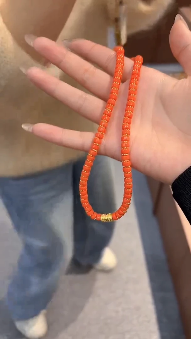 14K金镶嵌颈饰玛瑙/玉髓DIY款X775