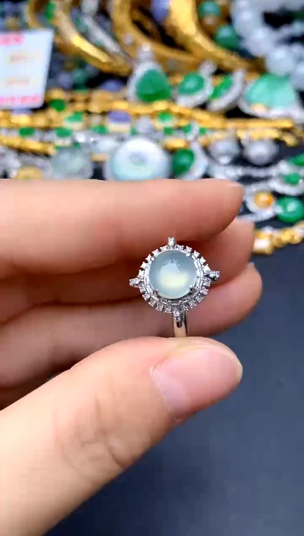 18K金镶嵌戒指翡翠277-中国好珍宝