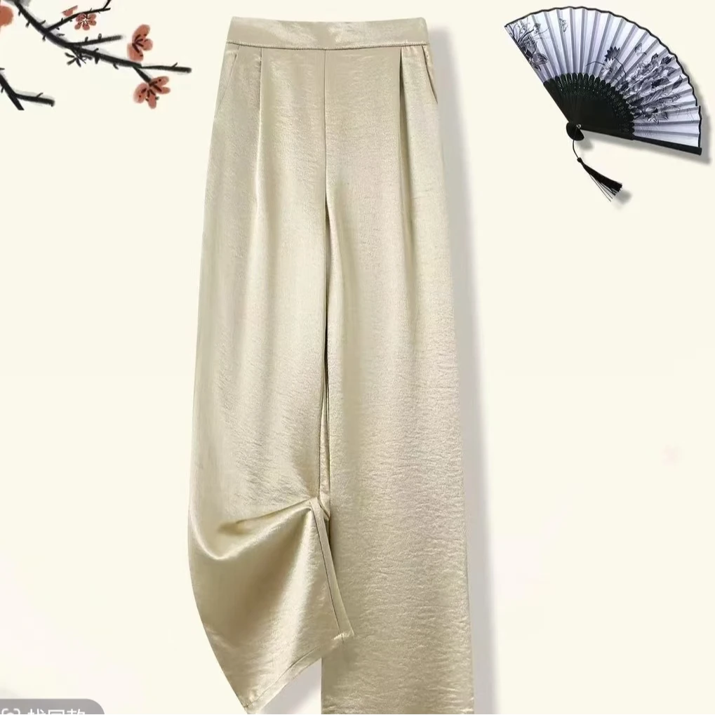 【夏季冰凉】薄款高定精品休闲轻奢洋气时尚窄版直筒裤
