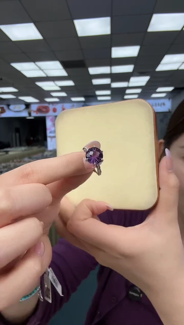 未镶嵌耳饰紫晶011