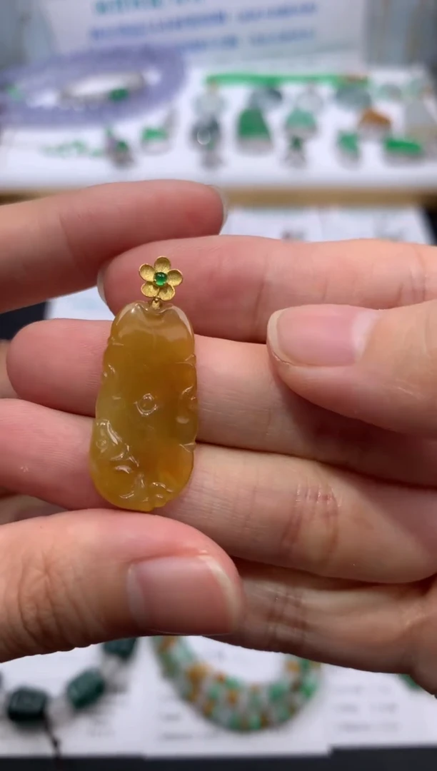 【闪购商品】定制翡翠18K金镶嵌模式推广期24小时鉴赏期